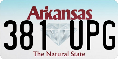 AR license plate 381UPG