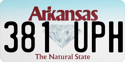 AR license plate 381UPH
