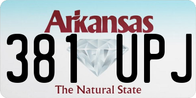AR license plate 381UPJ