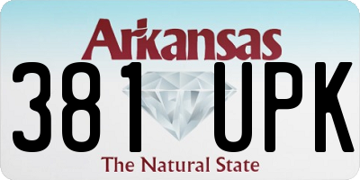 AR license plate 381UPK