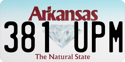 AR license plate 381UPM