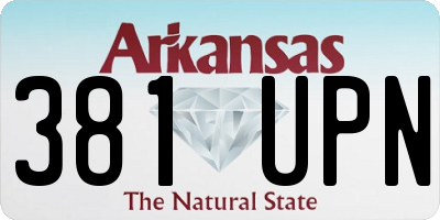 AR license plate 381UPN