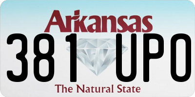 AR license plate 381UPO