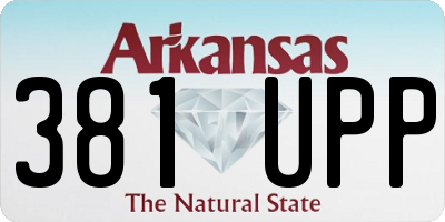 AR license plate 381UPP