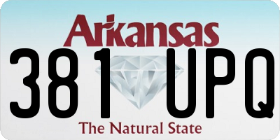 AR license plate 381UPQ