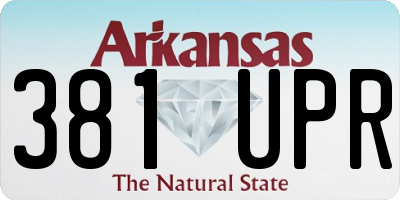 AR license plate 381UPR