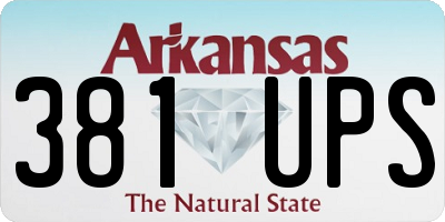 AR license plate 381UPS