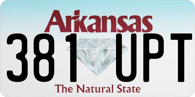 AR license plate 381UPT