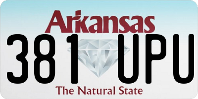 AR license plate 381UPU