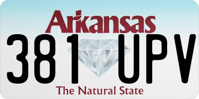 AR license plate 381UPV