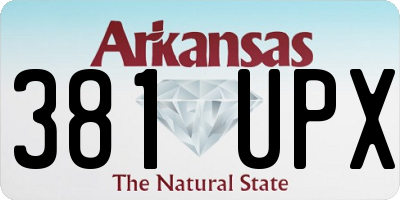 AR license plate 381UPX