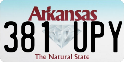 AR license plate 381UPY