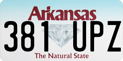 AR license plate 381UPZ