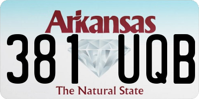AR license plate 381UQB