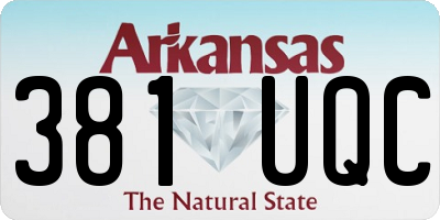 AR license plate 381UQC