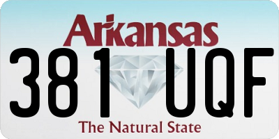 AR license plate 381UQF