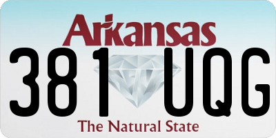 AR license plate 381UQG