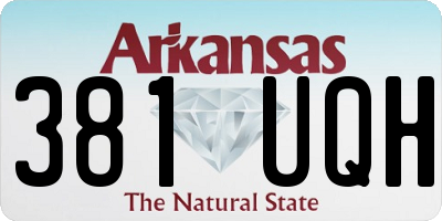 AR license plate 381UQH