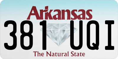 AR license plate 381UQI