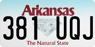 AR license plate 381UQJ