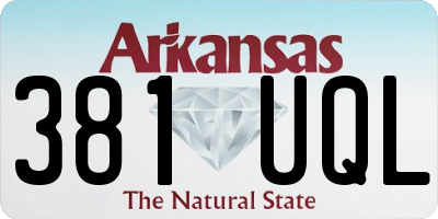 AR license plate 381UQL