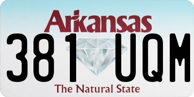 AR license plate 381UQM