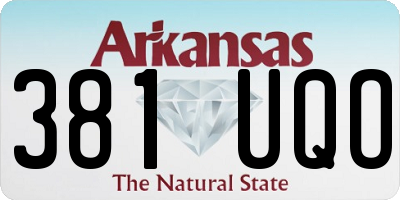 AR license plate 381UQO