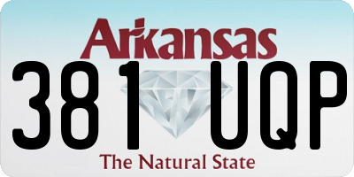 AR license plate 381UQP