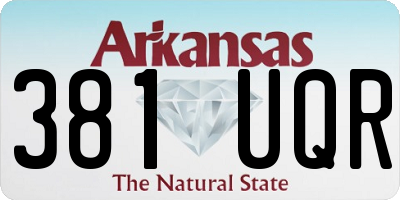 AR license plate 381UQR
