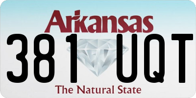 AR license plate 381UQT