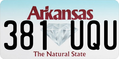 AR license plate 381UQU