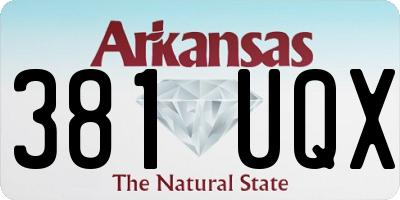 AR license plate 381UQX