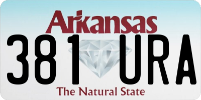 AR license plate 381URA