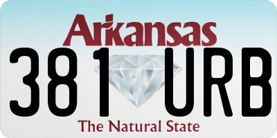 AR license plate 381URB