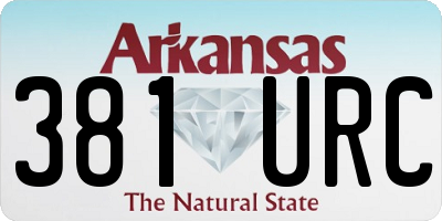 AR license plate 381URC