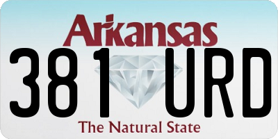 AR license plate 381URD