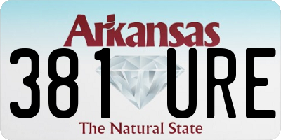 AR license plate 381URE