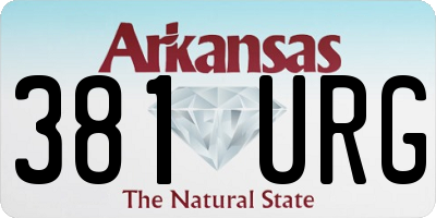 AR license plate 381URG