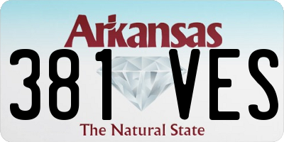 AR license plate 381VES