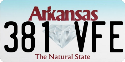 AR license plate 381VFE