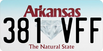 AR license plate 381VFF