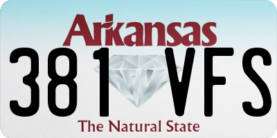 AR license plate 381VFS