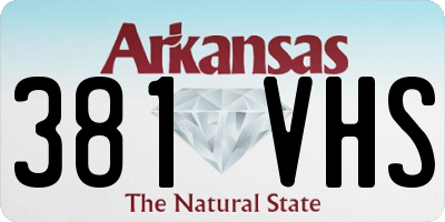 AR license plate 381VHS