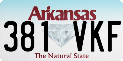 AR license plate 381VKF