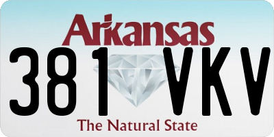 AR license plate 381VKV
