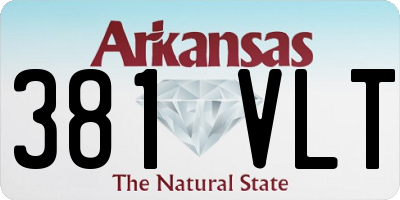AR license plate 381VLT