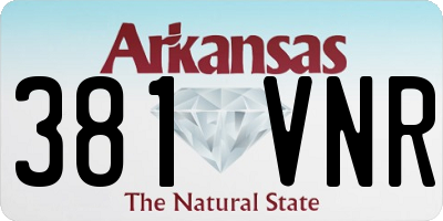 AR license plate 381VNR