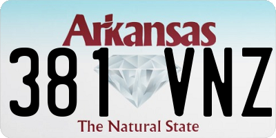 AR license plate 381VNZ