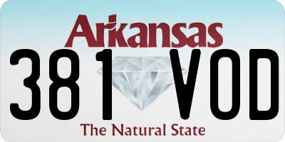 AR license plate 381VOD