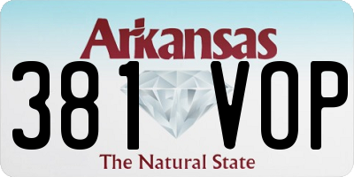 AR license plate 381VOP